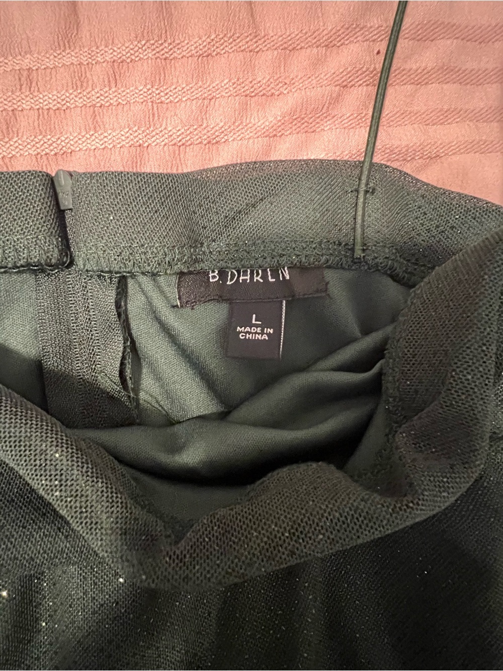 B Darlin Dark Green Ruched Bodycon Midi Dress with Spaghetti Straps - Picture 4 of 5